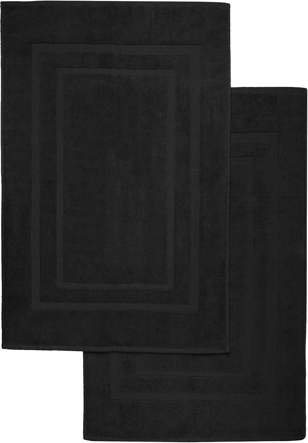 NatureMark Pack of 2 Terry Towelling Bath Mats, 50 x 80 cm, 100 Cotton