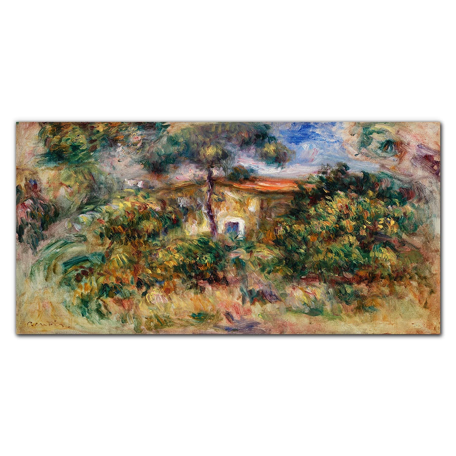 Tableau en Verre Maison D'arbustes 100x50 cm une impression haut de gamme - 8