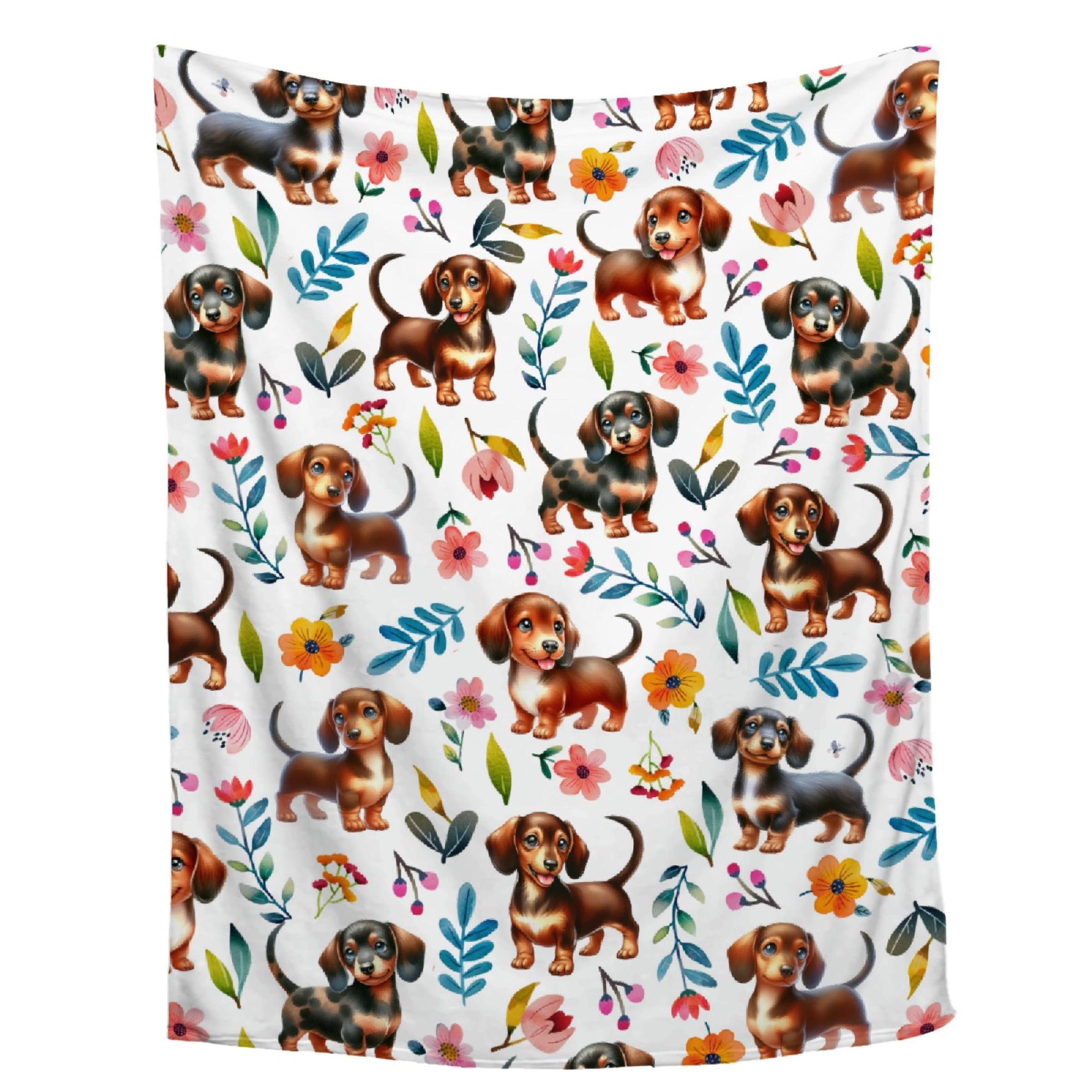 Aniruddha Dachshund Blanket,Dachshund Dog Throw Blanket Dog Lovers Gifts for Women,Lightweight Blanket for Bedroom Sofa Decor,30"x40"-Toddler Size