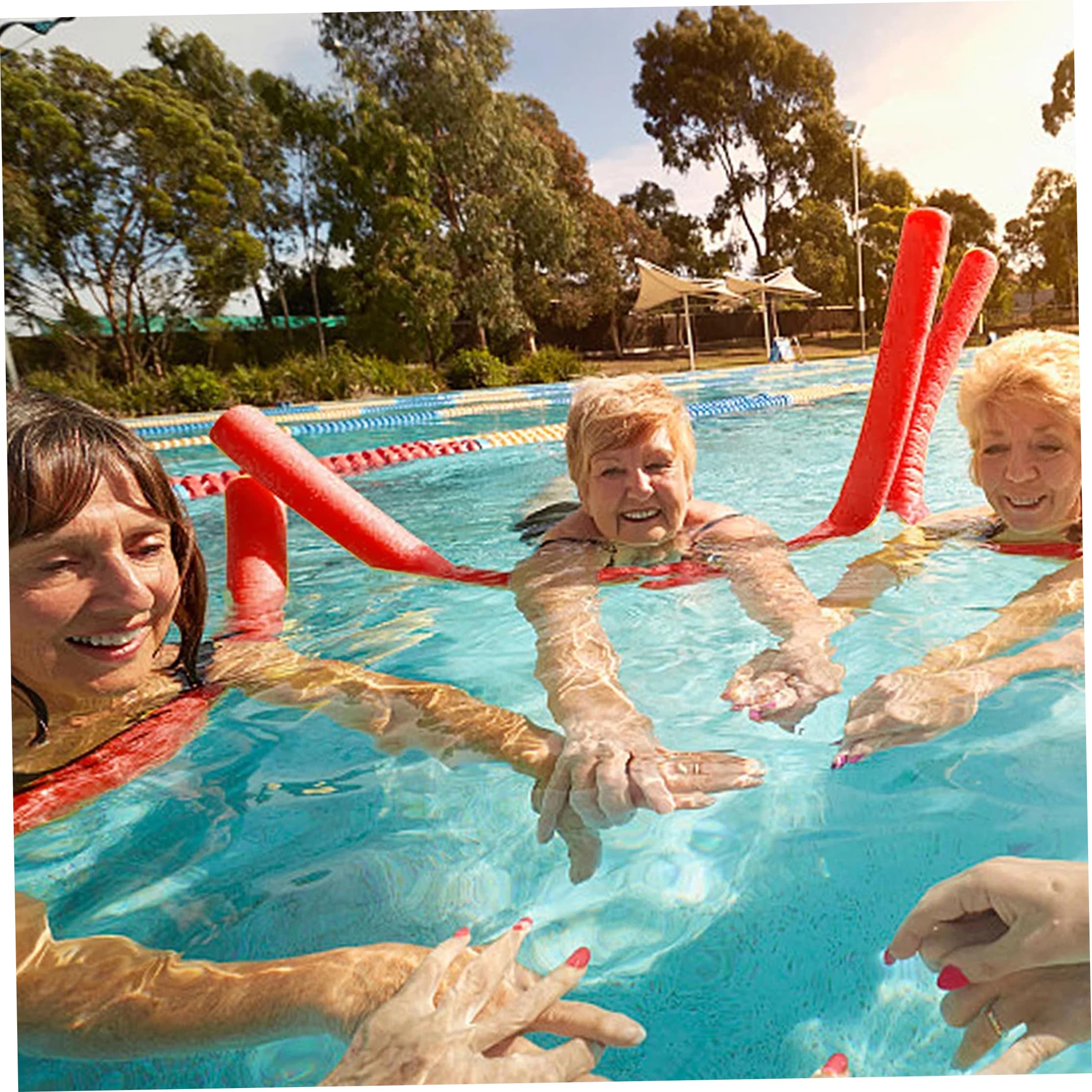 Paquete de 2 fideos de espuma jumbo para piscina, flotador grueso hueco de alta flotabilidad, verde, 2.56 x 59.06 pulgadas