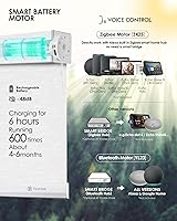 Vista 4 de Yoolax Persianas Motorizadas con Control Remoto, Persianas Inteligentes de Filtrado de Luz que Funcionan con Alexa Google Home, Cortinas Enrollables