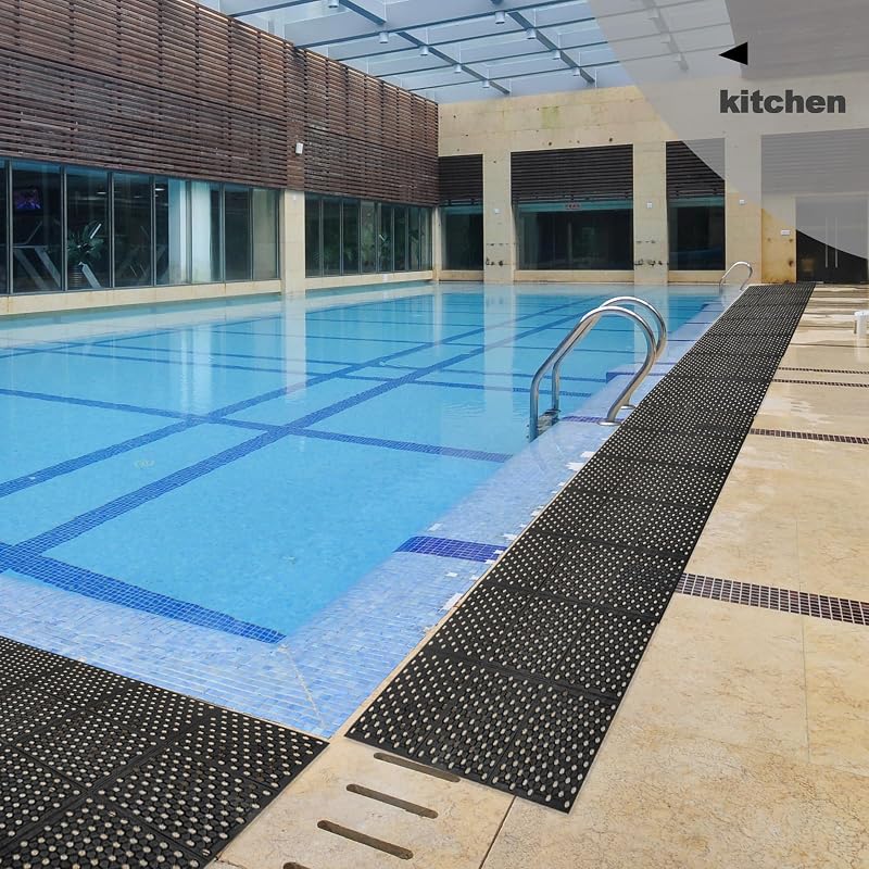 ybaymy Csúszásmentes Gumiszőnyeg 210x90cm Konyhai Drénezőanyag Fáradságcsökkentő