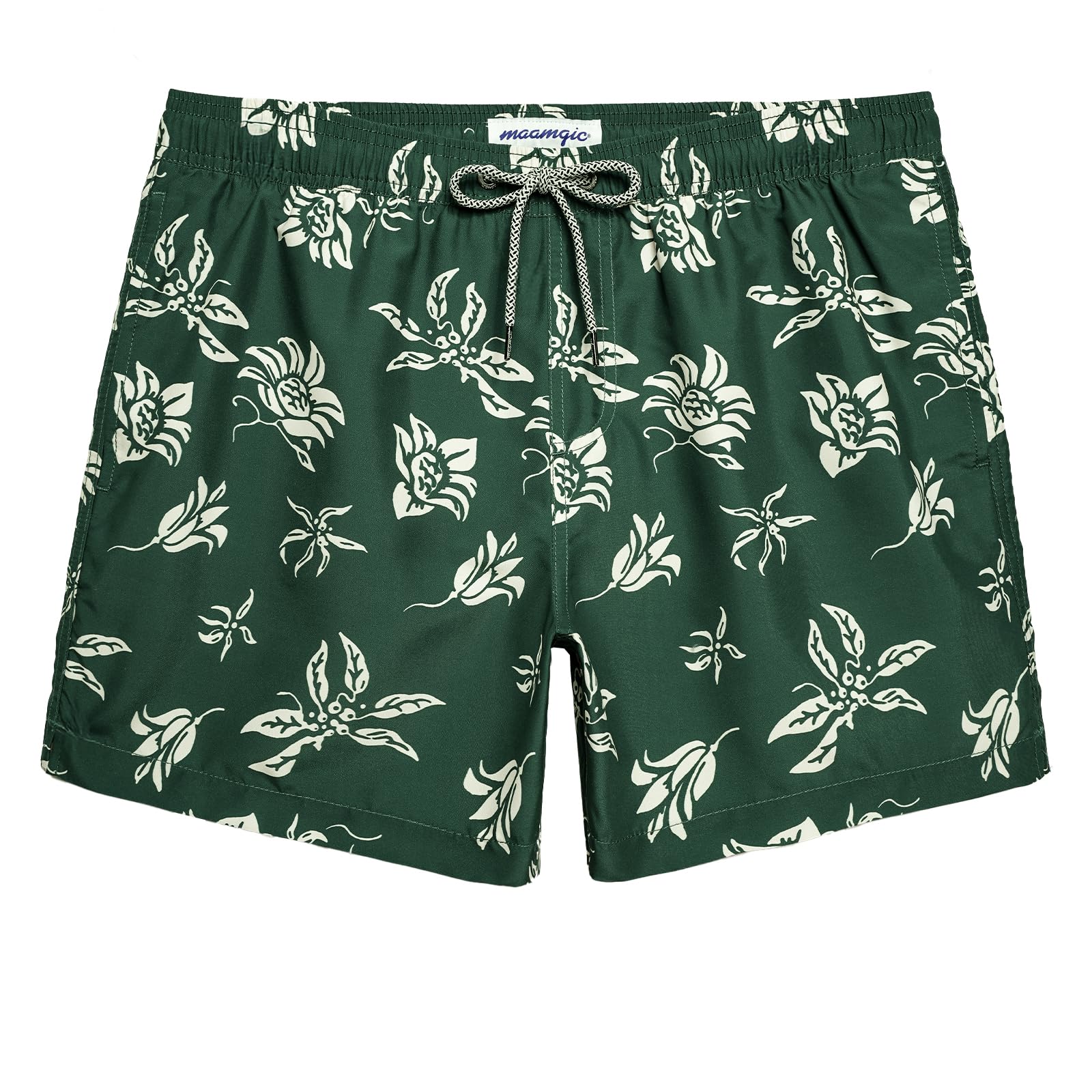 maamgic Mens Swim Trunks 5 Inch with Mesh Liner Breathable for Beach