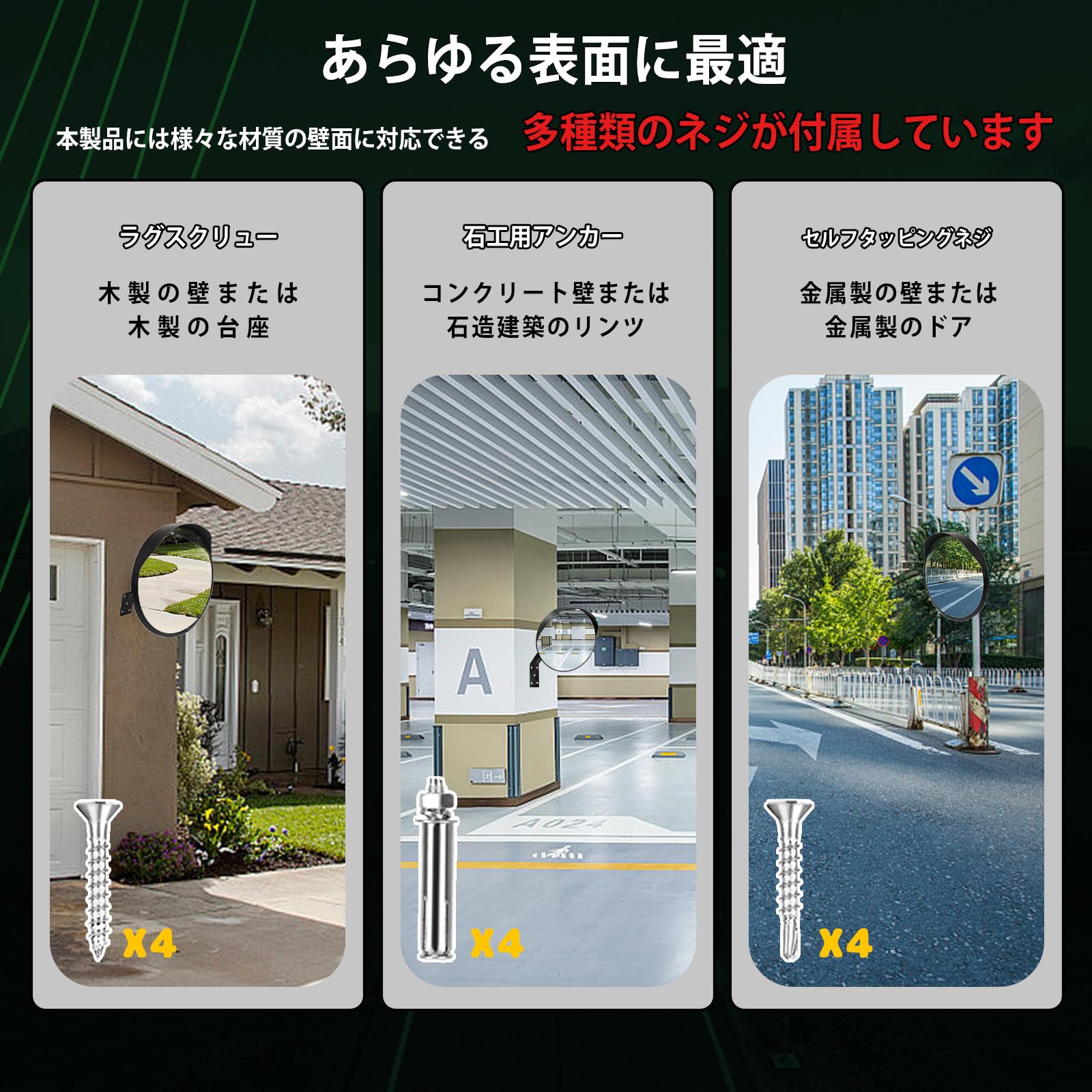 Amazon.co.jp: DRAVELEXO カーブミラー 家庭用 屋外 道路反射鏡 道路
