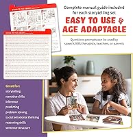 Vista 6 de Tarjetas de secuenciación para contar historias, juego de terapia del habla, materiales de educación especial, construcción de oraciones, resolución