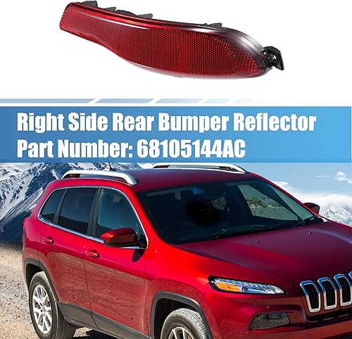 Miniatura 2 de uxcell Reflector de parachoques trasero del coche derecha para Jeep Cherokee 2014 2015 2016 2017 2018 No.68105144AC
