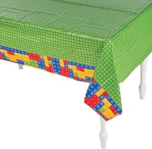 Construction Zone Plastic Tablecloth - 54x108 Inch Party Table Cover