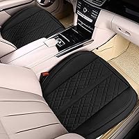 Vista 2 de Paquete de 2 fundas de asiento de automóvil para la parte inferior del asiento delantero del automóvil, protector de cojín de asiento de cuero PU