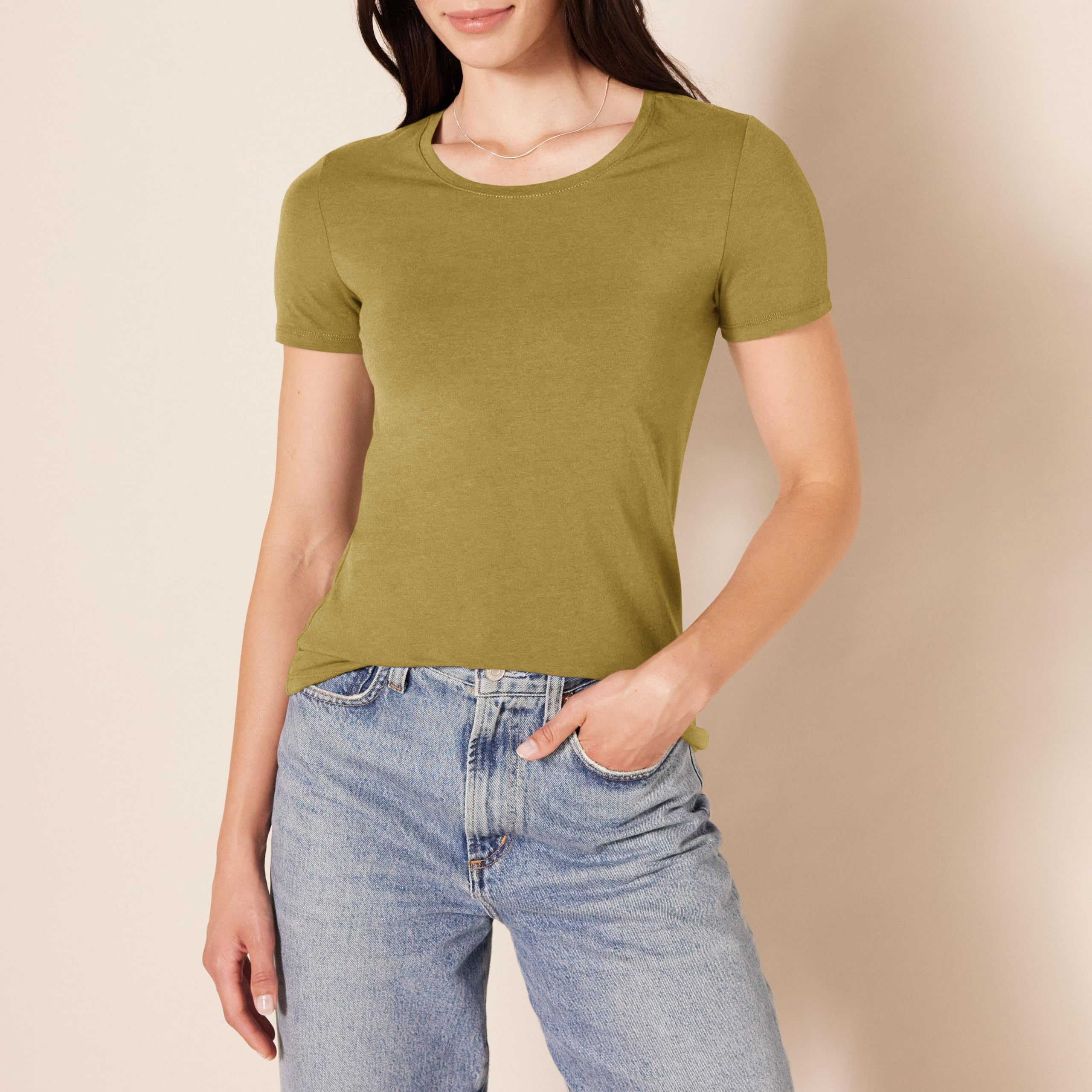 Amazon Essentials Women's Regular-Fit Short-Sleeve T-Shirt (Crewneck and V-Neck Options), Multipacks — view 230