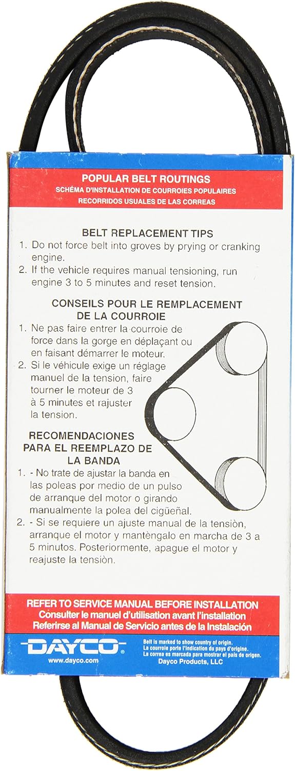 Dayco 5060340 Serpentine Belt , Black