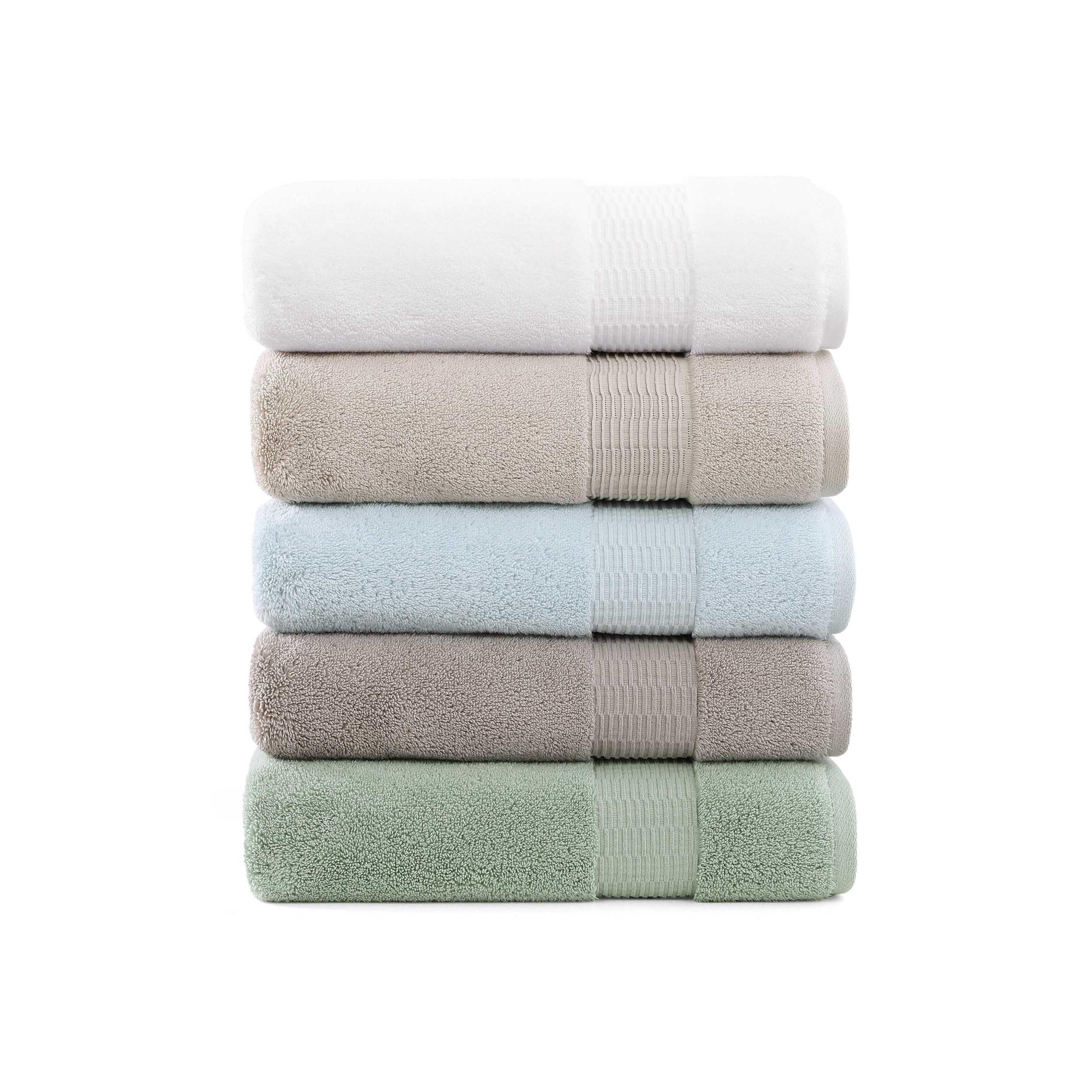 Tommy Bahama - Juego de toallas de baño, algodón suave y altamente absorbente, baja pelusa y resistente a la decoloración, esenciales de baño (ramas largas, beige, 3 piezas)