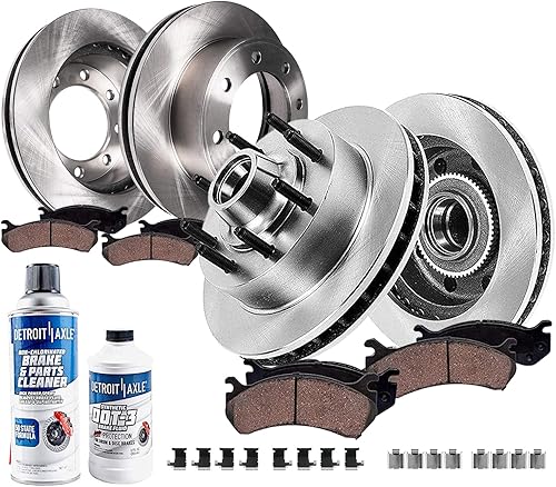 Miniatura 15 de Detroit Axle - Kit de frenos para 2005-2010 Scion TC Rotores de freno de disco delantero y trasero pastillas de freno de cerámica con hardware 2006