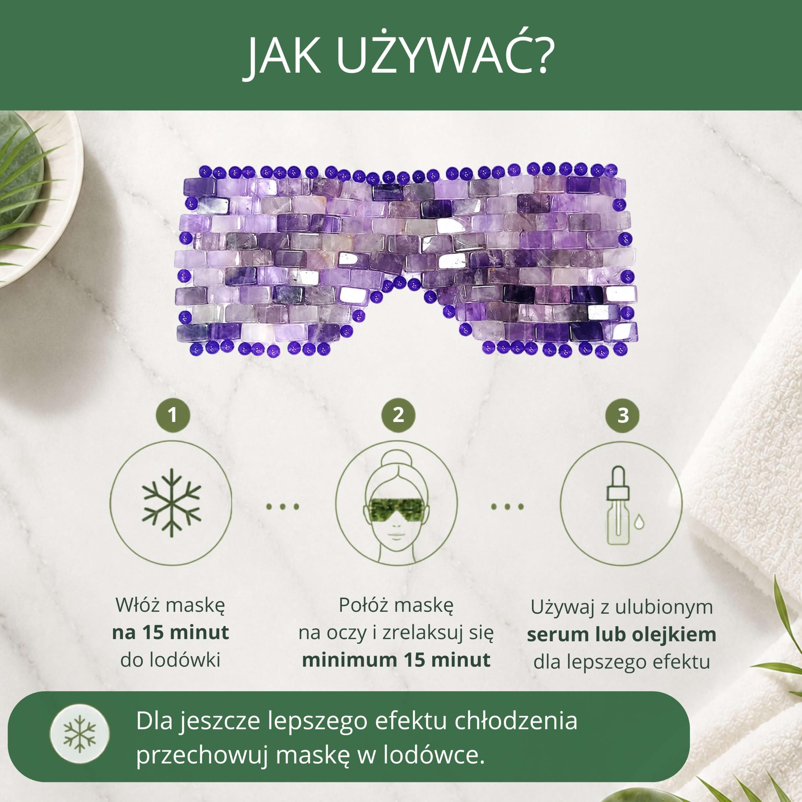 YEYE Made in Nature Maska na twarz z fioletowego ametystu 100% Naturalna