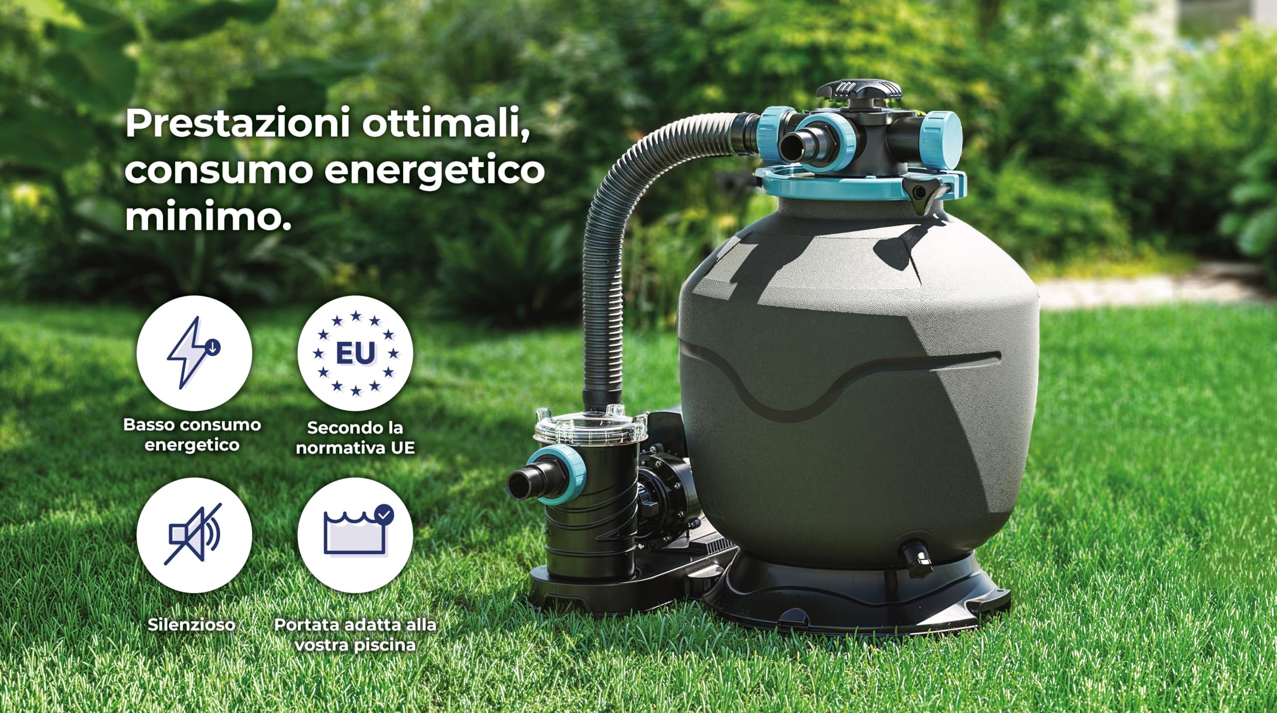 Gre KIT610W Pacific. - Piscina fuori terra in acciaio, ovale con aspetto in legno. Piscina scomponibile per Giardino. 610 x 375 x 120 cm