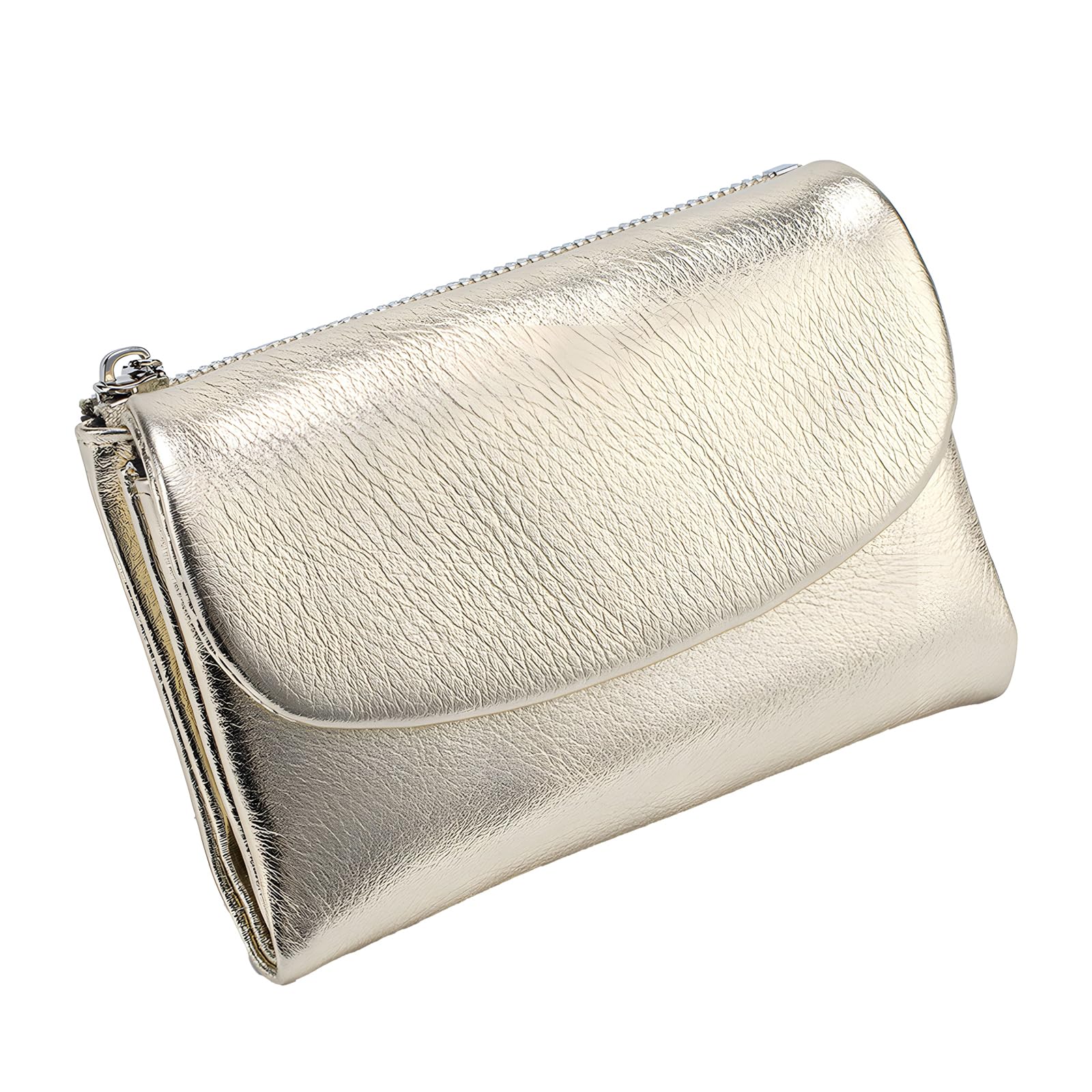 Unisex Pebble Leather Wallet, 5.3In Short Genuine Leather Coin Card Holder, Unisex Clutch Bags, Can Hold Coins, Id Cards Gold