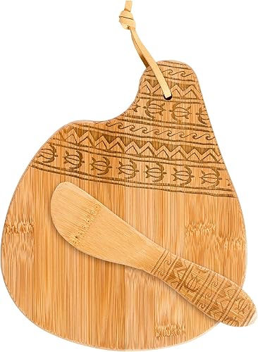 Totally Bamboo Tonga - Juego de tabla de servir y esparcidor, 7-12 pulgadas x 8-12 pulgadas