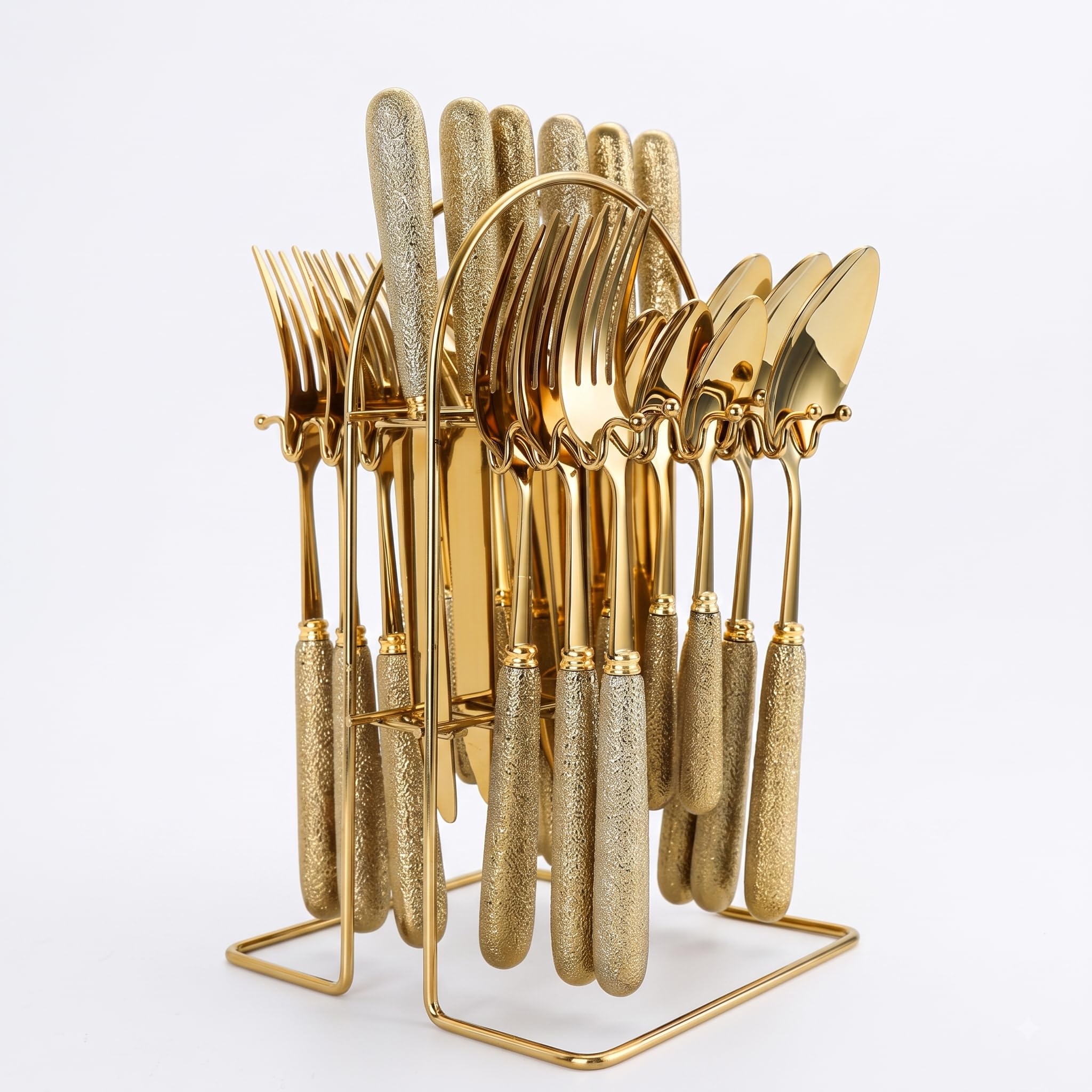 Artek Stainless Steel Cutlery Set - 24 Piece with Stand -10
