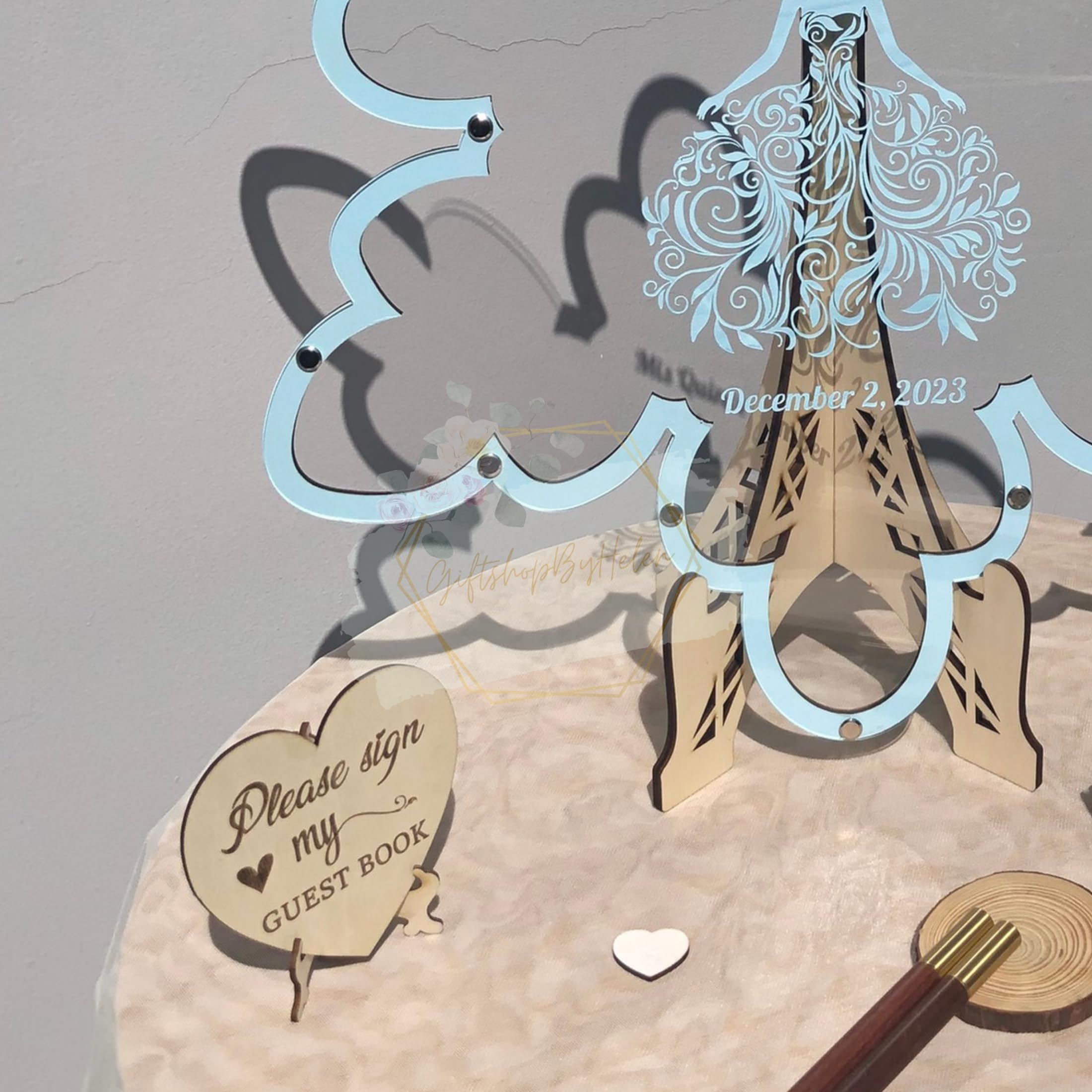 Personalized Guest Book For Quinceañera With Princess, Snowflake Quinceañera Guest Book Alternative, Sweet 15, Sweet 16 Guest Book Alternative, Gift For Your Daughter Birthday, Christmas Day