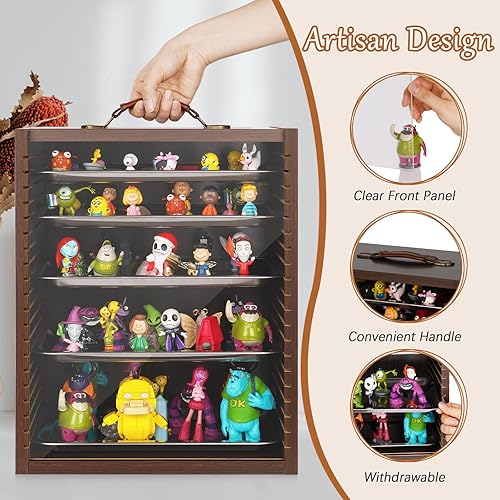 Miniatura 5 de Vitrina en miniatura para coleccionables, miniaturas, estuche, estantes de exhibición, estante para coleccionables para figuras de acción mini,