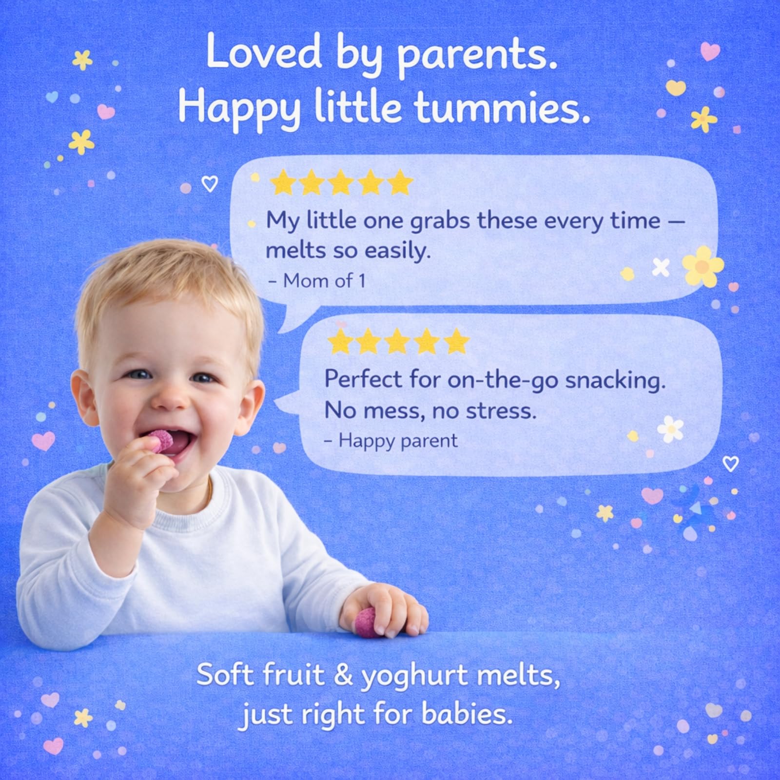 Happa Fruit & Greek Yogurt Melts | 100% Fruit & Yogurt Candy for Babies, Kids & Adults | No Colours, No Artificial Flavours | Melt-in-Mouth | 8M+ | 20g Pack of 3 4