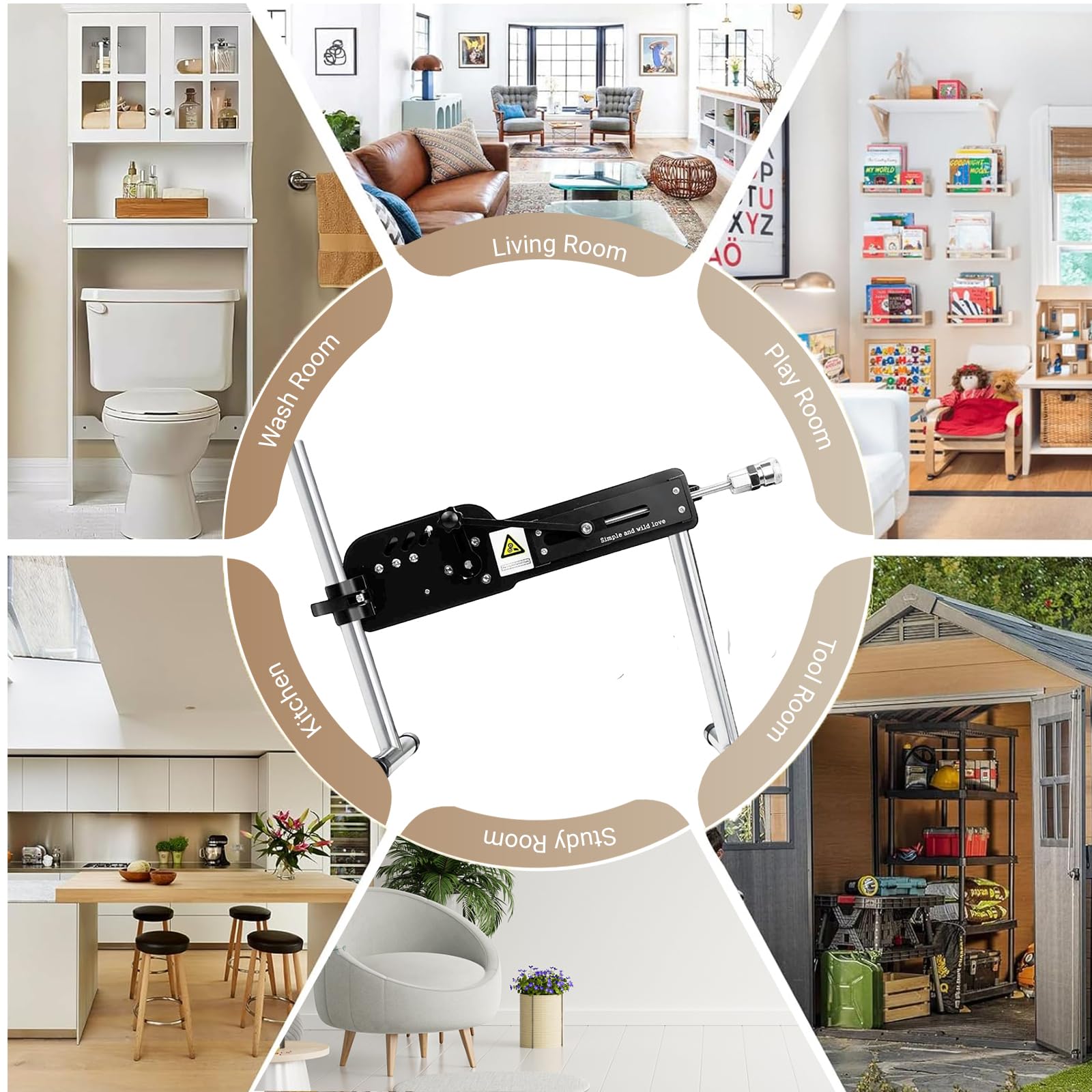 Kigoan Sex Machine with Realistic Dildos, Automatic Thrusting Machine with Remote Control and APP, Multiple Suction Cup Dildo Attachments