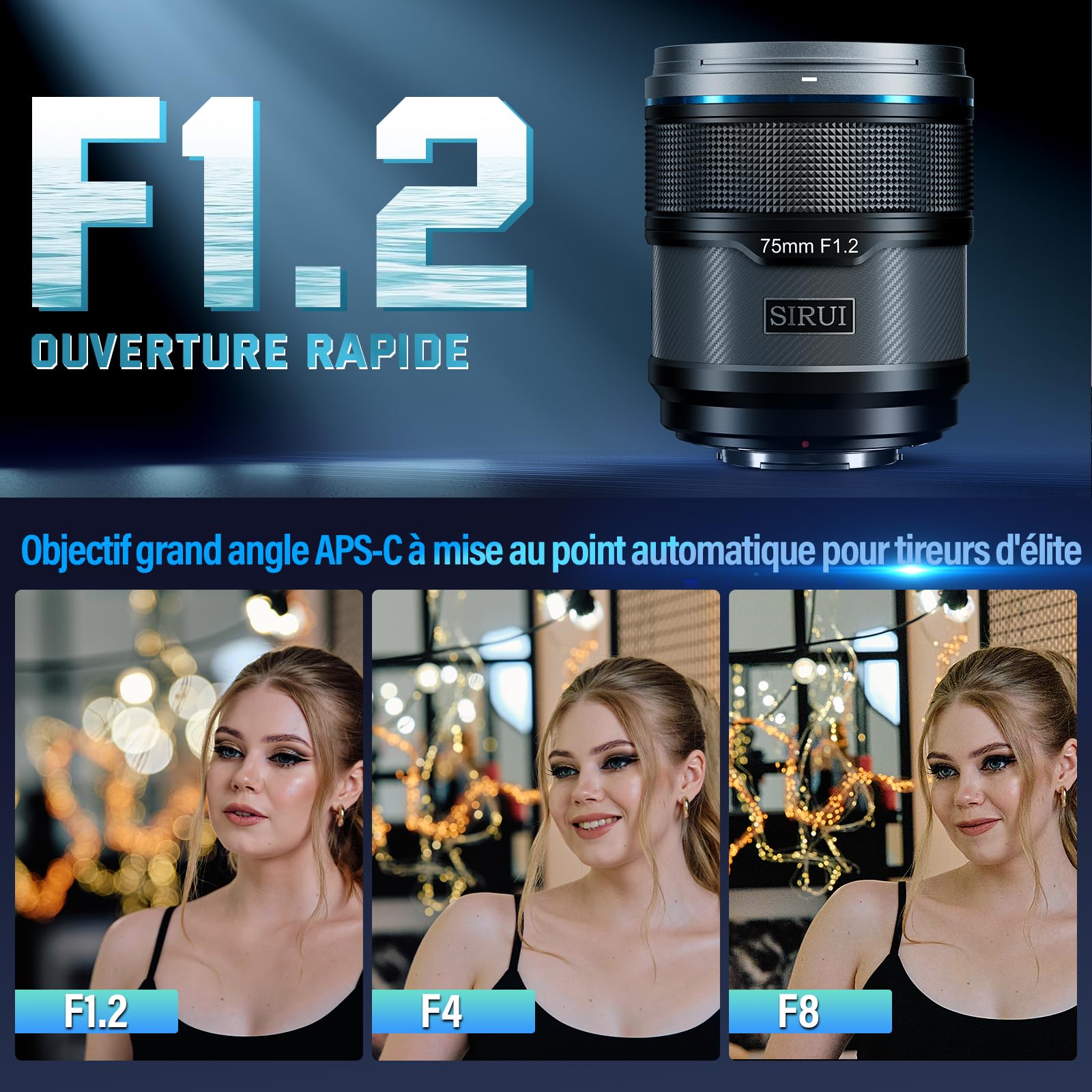 Amazon.com : SIRUI Sniper 75mm Autofocus Lens, F1.2 Telephoto APS
