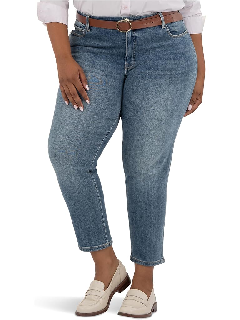 Gray KUT from the Kloth Plus Reese High Rise Fab Ab Ankle Straight Regular Hem