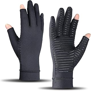 Copper Arthritis Gloves for Hand Pain Relief, Rheumatoid Osteoarthritis, Swelling, Carpal Tunnel, Compression Gloves for Arthritis for Men and Women (M)