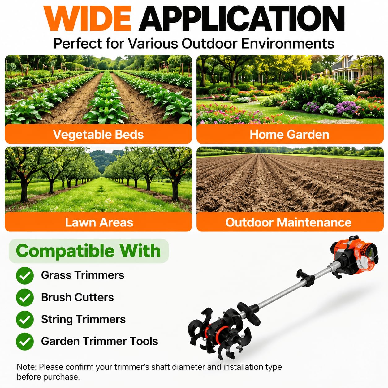 Rueda Cultivadora para AL-KO BC 260 L 2015–2026 Desbrozadora,Airear Suelo Maleza