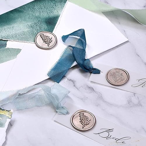 Miniatura 9 de Auvoau Cuentas de cera de sellado, 200 cuentas de sello de cera octágono blancas con caja para sellos de sobre, tarjetas, invitaciones, paquetes de