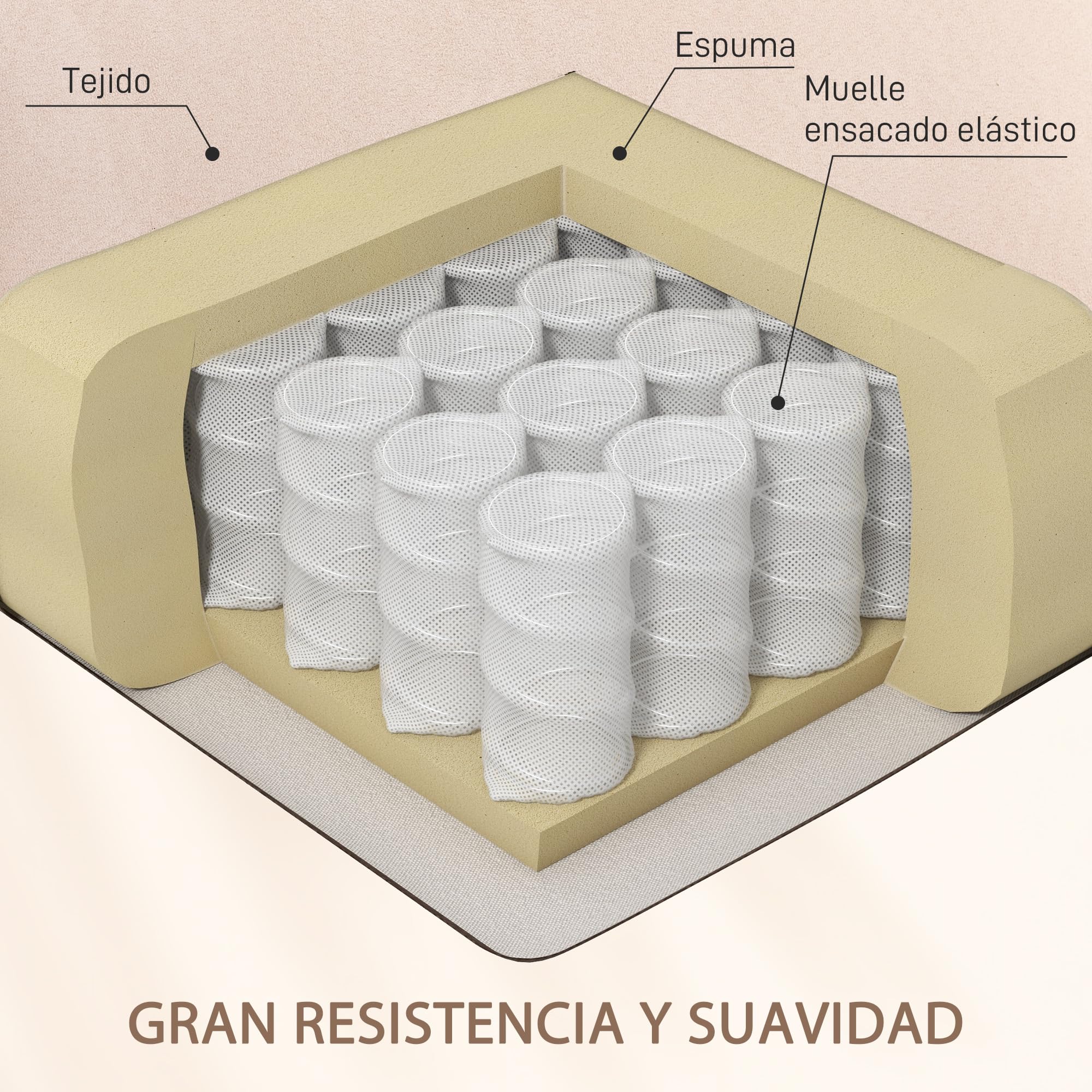 HOMCOM Sillón de Masaje Sillón Relax Reclinable con Mando a Distancia 2 Zonas de Masaje Bolsillo Lateral y Tapizado en Tejido de Ante 78x83x101 cm Crema