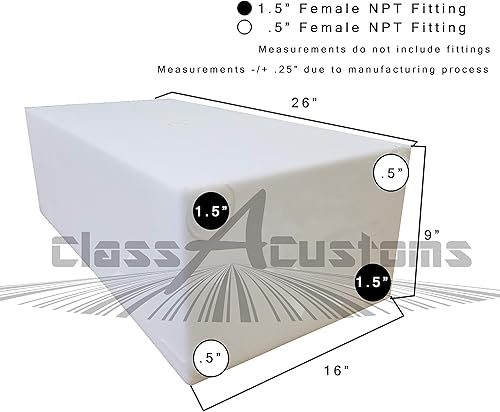 Miniatura 2 de Class A Customs  Tanque de agua fresca y gris RV  Paquete combinado (16 galones y 21 galones)  Tanques de retención de agua RV