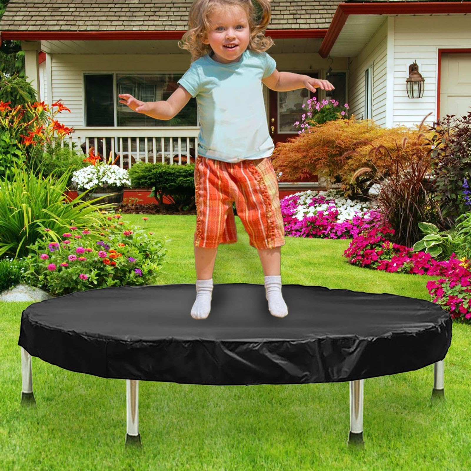 Couverture De Trampoline Imperméable Et Anti-UV – Tentes De Protection Pour Jardin – Taille 6 à 12 Pieds – Pliable, Résistante Aux Déchirures
