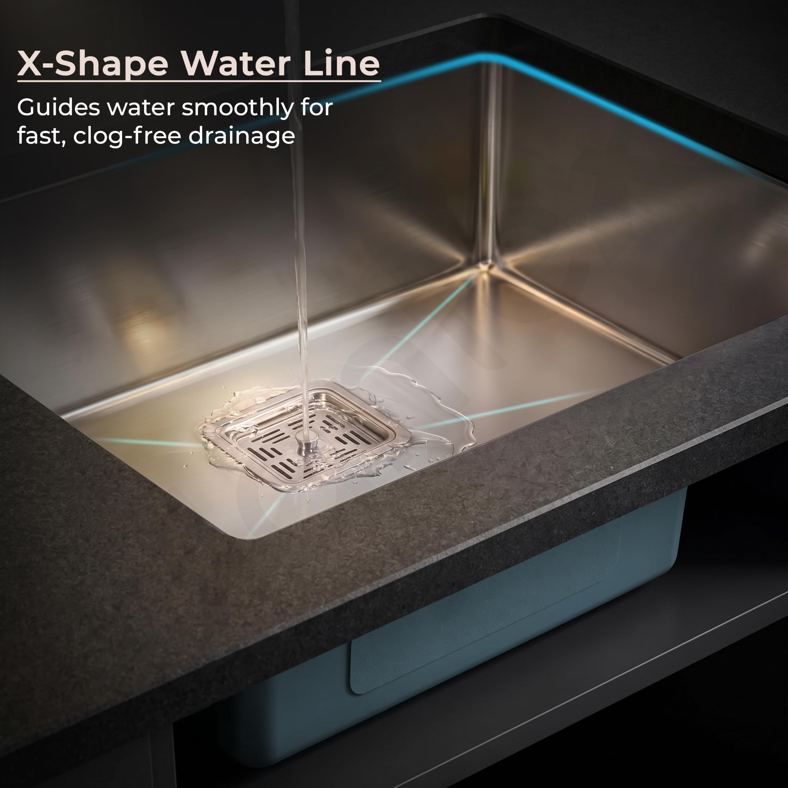 Plantex Stainless Steel Kitchen Sink - 16x18 Inches -9