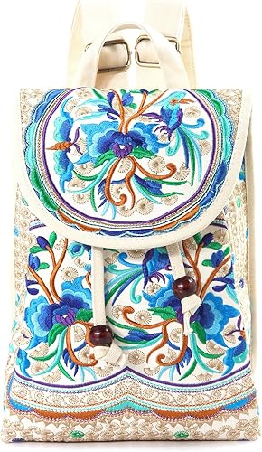 Miniatura 8 de Goodhan - Mochila de viaje para mujer diseño clásico de bordado étnico