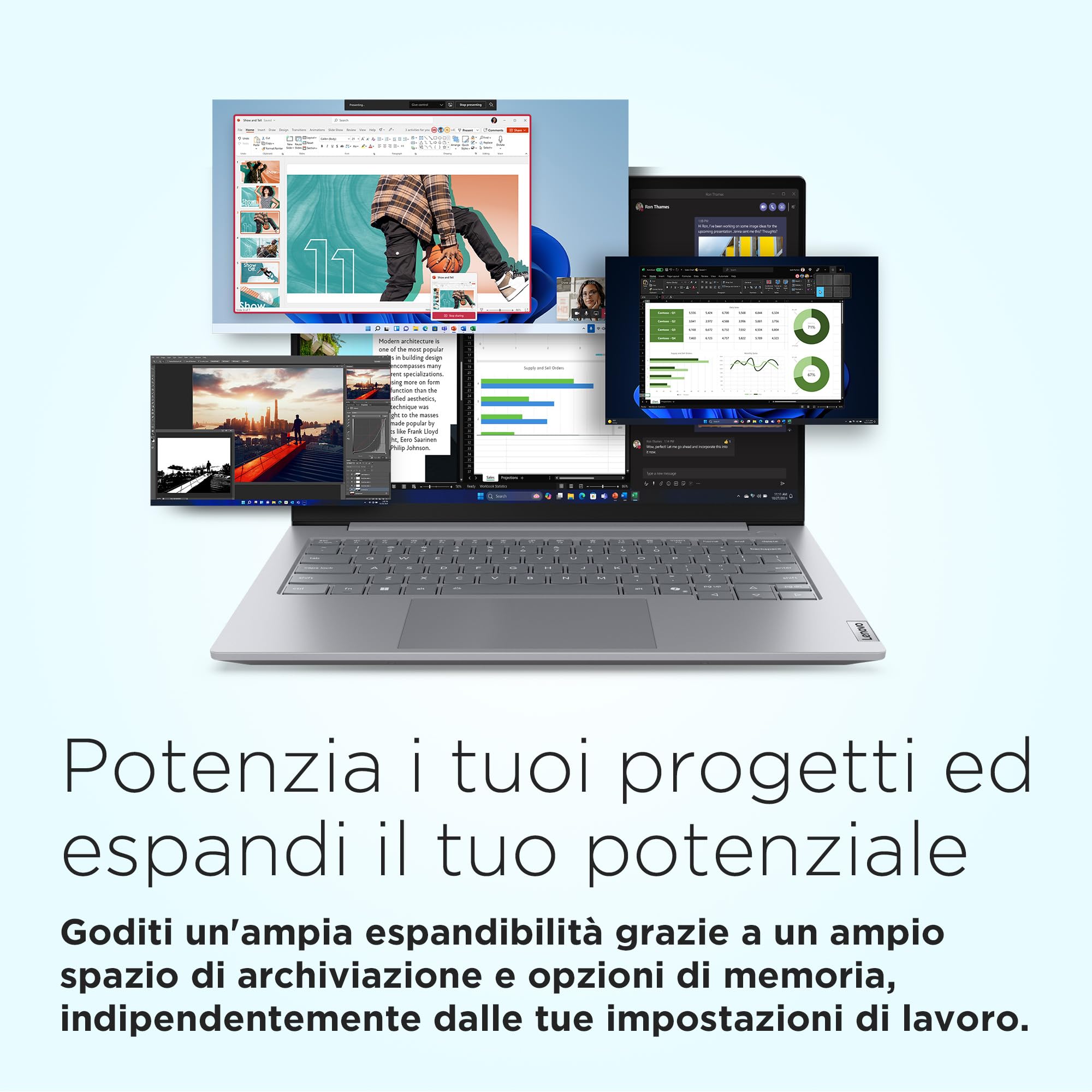 Lenovo - Notebook 14 Zoll ThinkBook 14 Gen 8, professioneller PC Windows 11 Pro, Intel Core Ultra 7 255H, RAM 16 GB DDR5, 512 GB SSD NVMe, Laptop AI Boost, Dolby Audio Computer, Webcam FHD IR