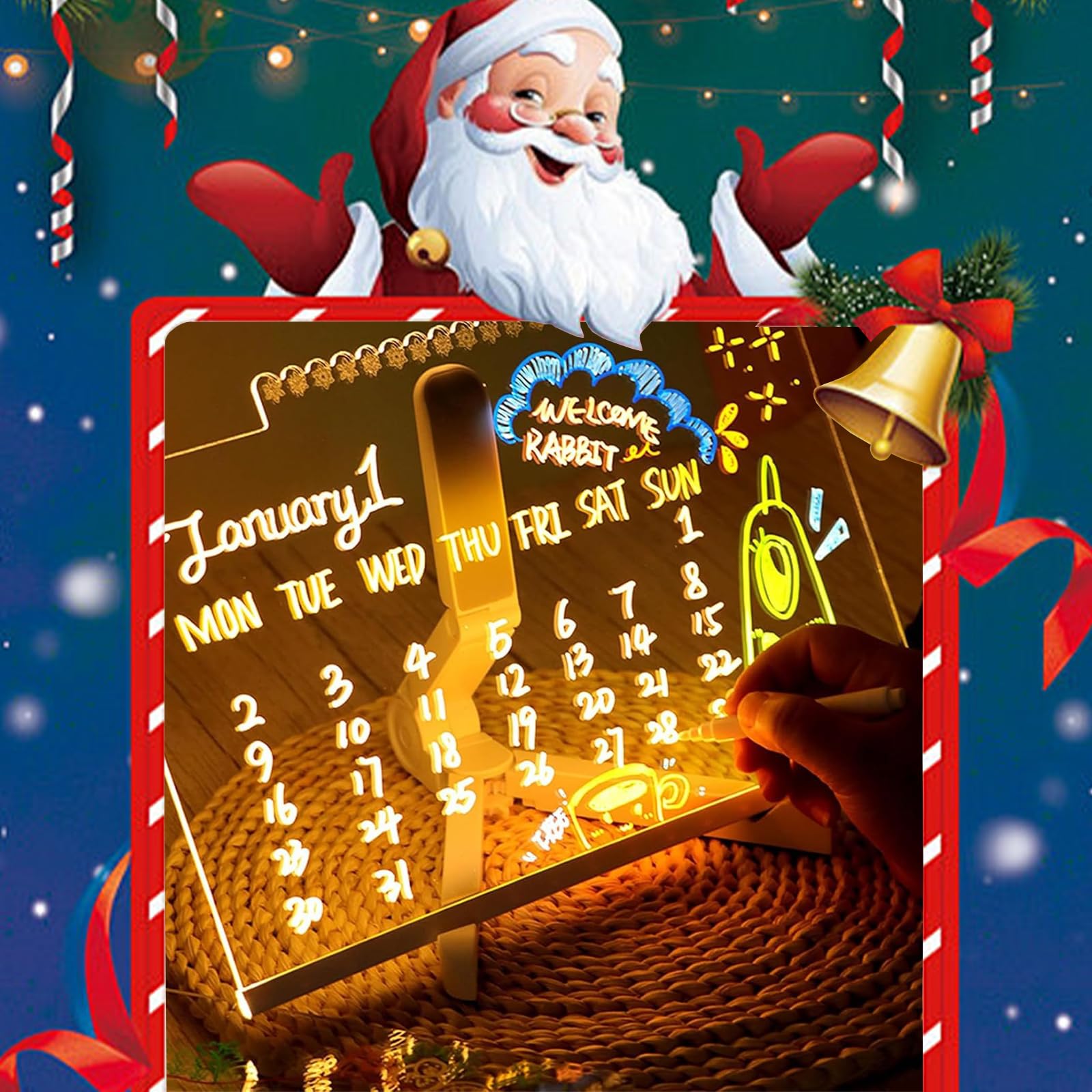 Lumiboard Led Drawing Board For Kids, Rewritable Acrylic Led Message Board, Led Note