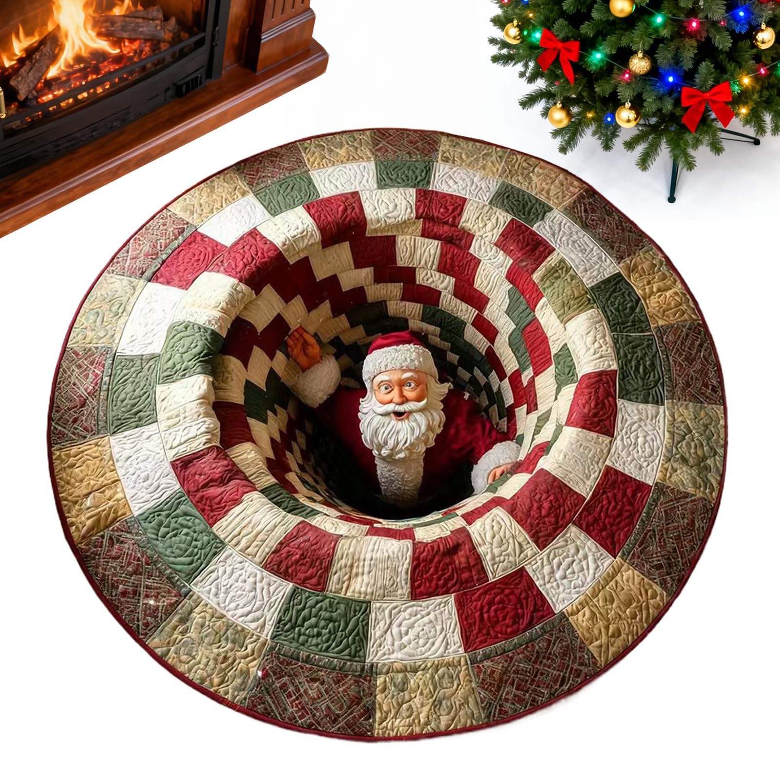 Navidad Felpudo de Entrada Felpudos Decorativos Antideslizantes y