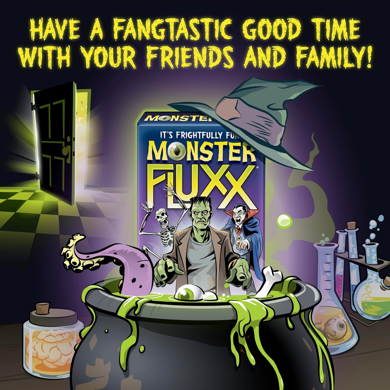 Looney Labs Monster Fluxx Card Game – Classic Monster Movie-Themed Party Game for Fun Family Night