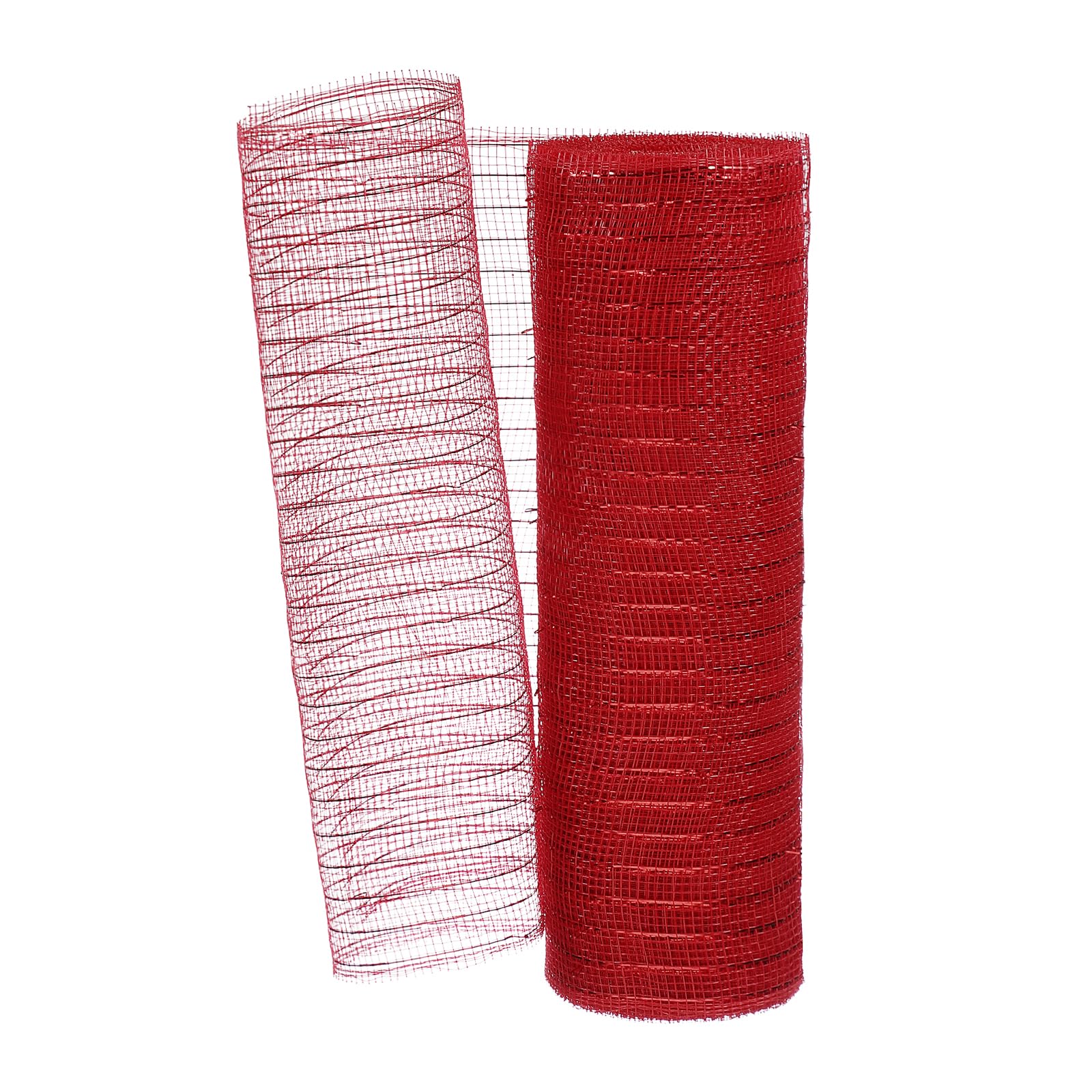 Cinta de malla metálica PATIKIL roja de 10 pulgadas x 10 yardas para coronas