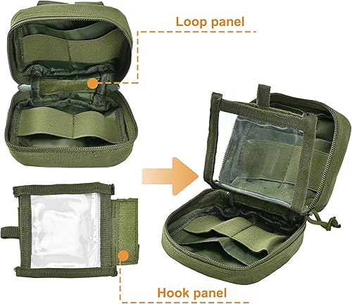 Miniatura 5 de Tactical EDC Micro Molle Utilidad Bolsa Mini Cuchillo Brújula Linterna Tarjeta Bolsa de Almacenamiento Billetera Cinturón de Cintura al aire libre