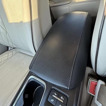 AOMSAZTO Armrest Console Covers for 2017-2020 Ford Fusion Carbon Fiber