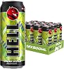 HELLGREEN APPLE Energy Drink | 20% More Caffeine | Vitamins B2, B3, B6, B12, C & D | No Preservatives | Environmentally Friendly Packaging | 12 x 500 ml | Compatible with HELL Energy