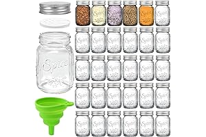 Coloch 30 Pack 4 Oz Glass Spice Jars