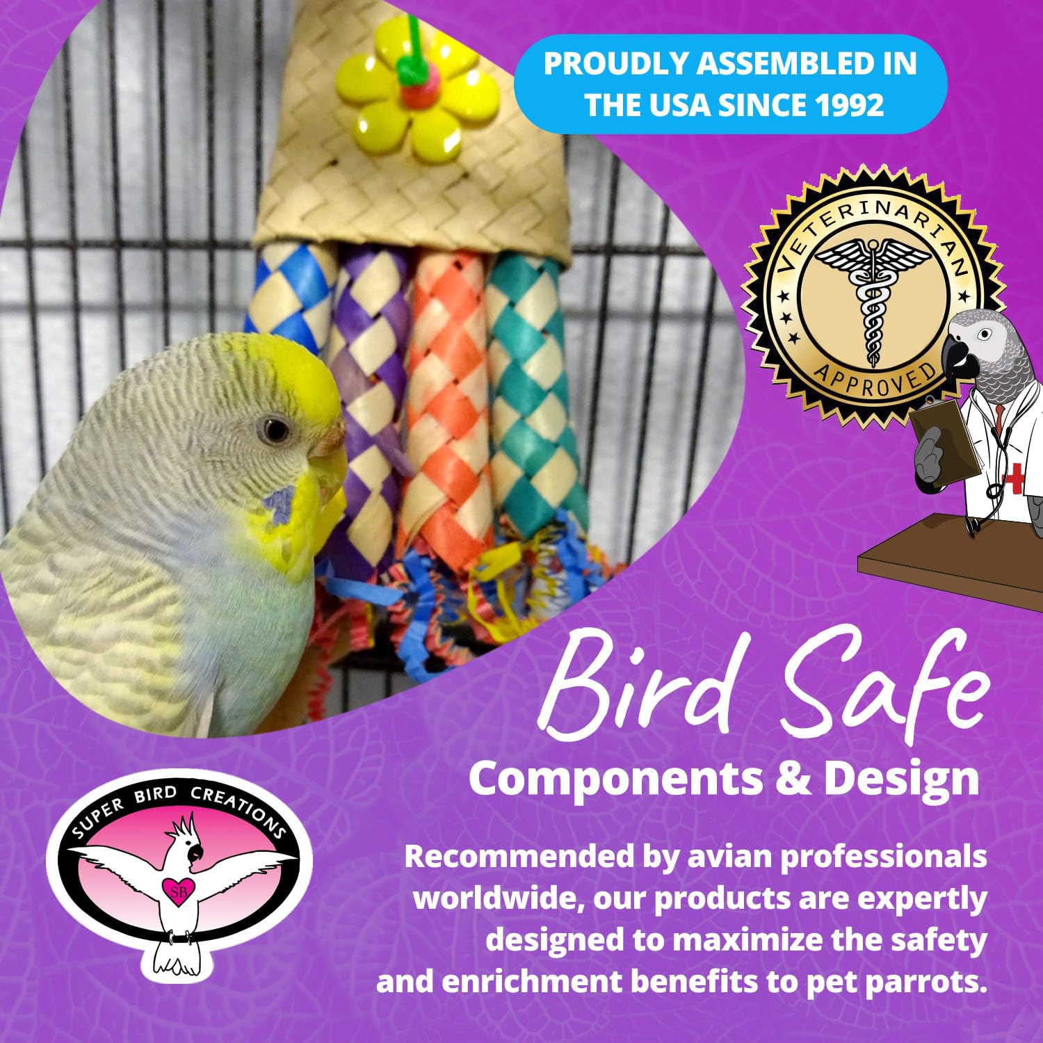 Super Bird Creations Rakieta kieszonkowa zabawka dla ptaków