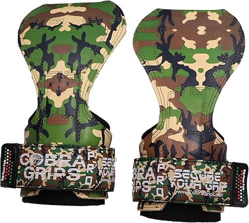 Miniatura 6 de Guantes de levantamiento de pesas, correas de alta resistencia Cobra Grips PRO, alternativa a los ganchos de levantamiento para peso muerto, con