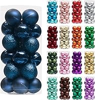 Vista 35 de XmasExp - Juego de 24 adornos de Navidad inastillables, bolas de árbol de Navidad, decoraciones para bolas de árbol de Navidad, 40 mm/1.57