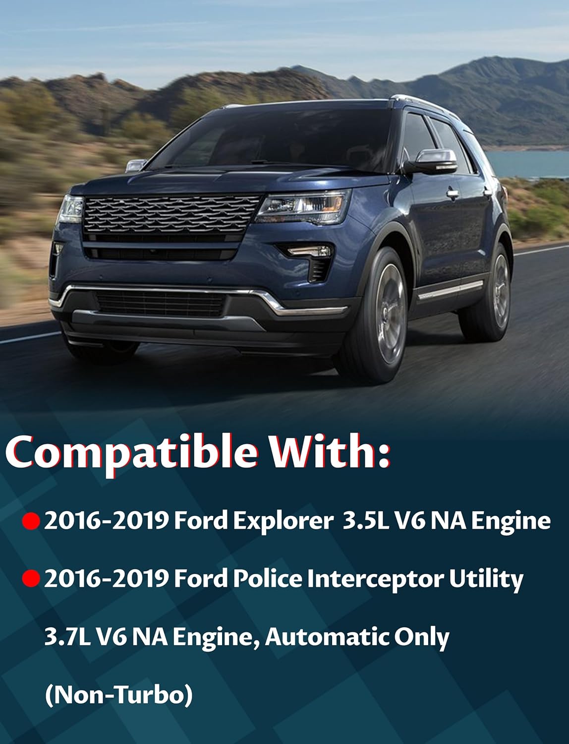 Engine Motor Mount Set 3PCS A5663HY A5734 A5812 Compatible with Explorer 2016-2019 3.5L V6 NA Engine Motor and Transmission Mount Kit