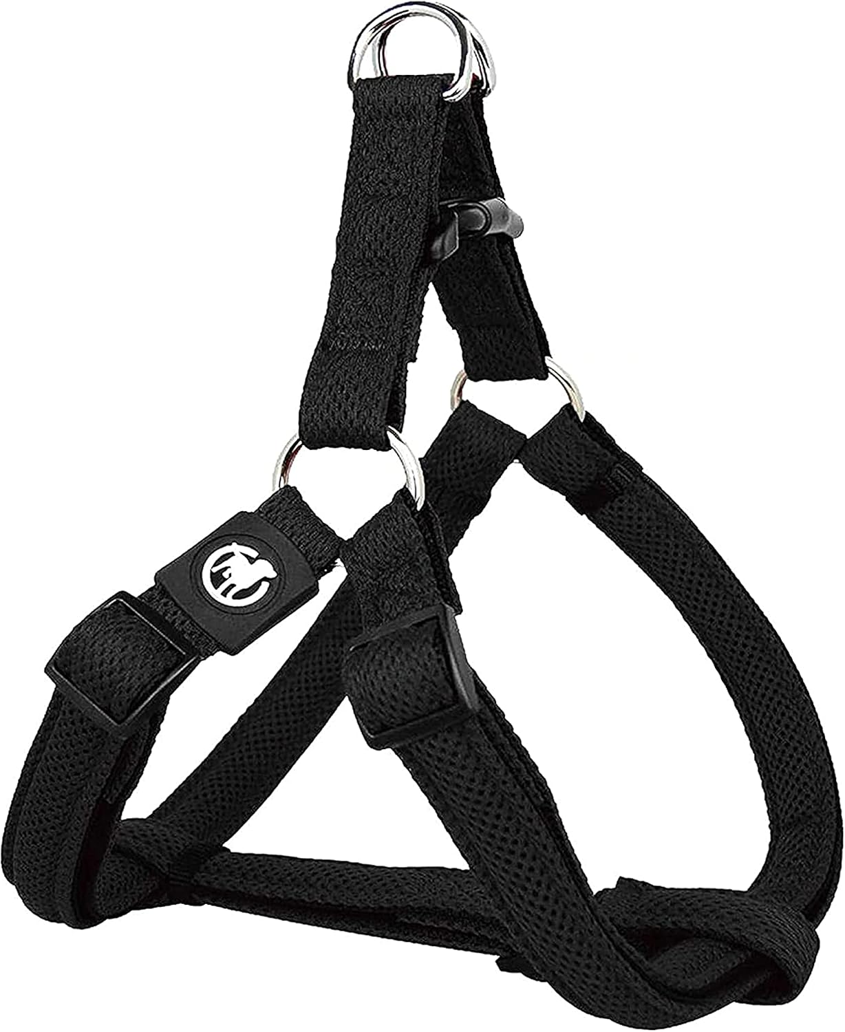 DDOXX Step-in Air Mesh Dog Harness, Adjustable, Padded | Many Colors & Sizes | for Small, Medium and Large Dogs | Cat Puppy Accessories | Black, S 2