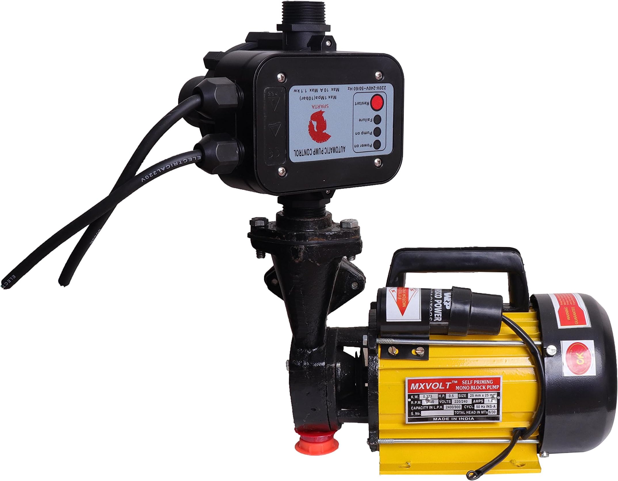 MXVOLT 0.5 HP Pressure Pump with Auto Controller
